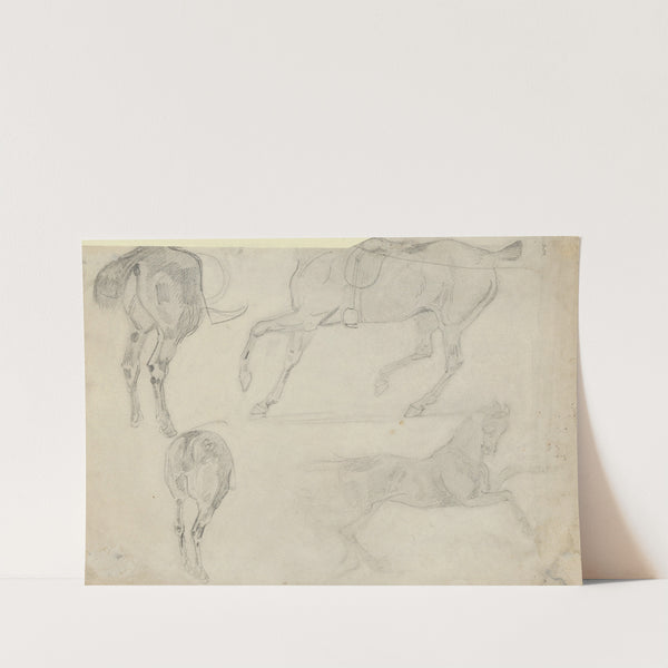 Four Studies of Horses (1829–31) by Eugène Delacroix