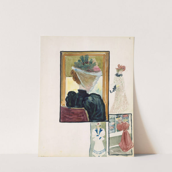 Four vignettes of fashionably dressed women (1895–1897) by Maurice Prendergast