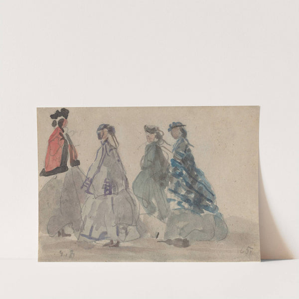 Four Women at Trouville (1865) by Eugène Boudin