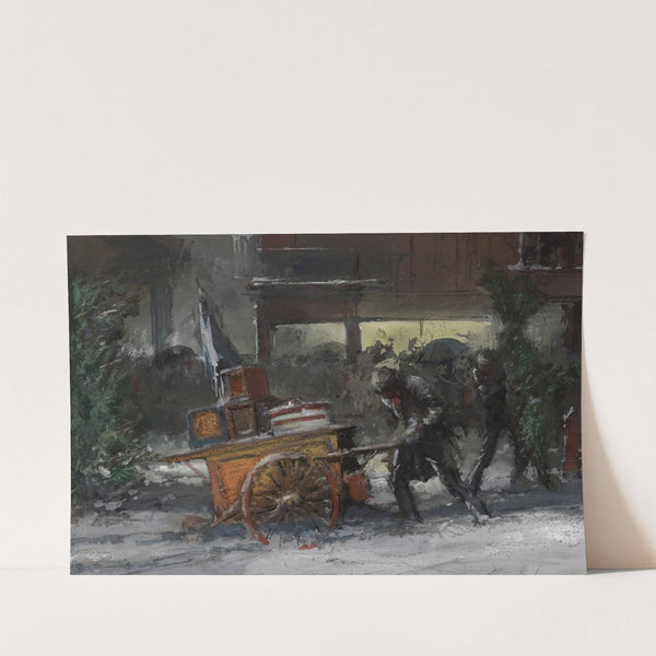 Fourteenth St. at Christmas time (1904) by Everett Shinn