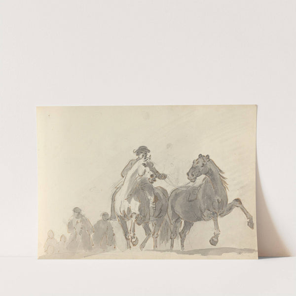 Fourty-three Studies of Horses and Riders Pl.27 by Sawrey Gilpin