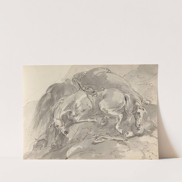 Fourty-three Studies of Horses and Riders Pl.42 by Sawrey Gilpin