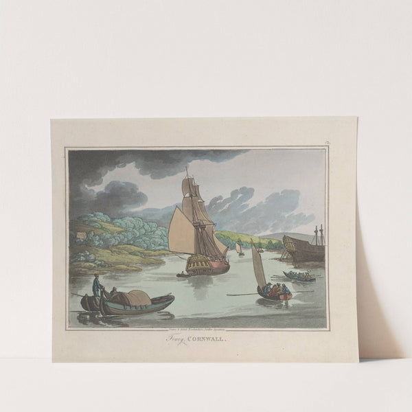 Fowey, Cornwall (1822) by Thomas Rowlandson
