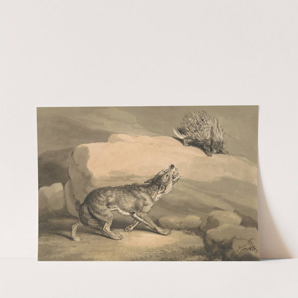Fox and the Hedgehog (Porcupine) by Samuel Howitt