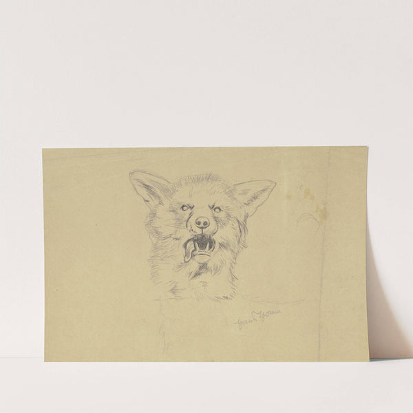 Fox head by Hans Thoma