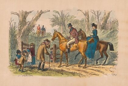 Fox-Hunting Sketches; No. 12. The Squire’s Christmas Tip