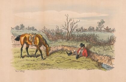 Fox-Hunting Sketches; No. 8. Well, now I call that cool!