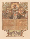 Fox in monk’s habit (Reinaert) surrounded by chickens and rooster (Cantecleer). (1910)