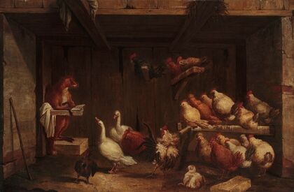 Fox preaching to birds