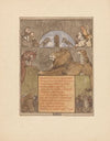 Fox (Reinaert) before lion (Nobel) and other animals in tribunal (1910)