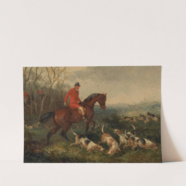 Foxhunting; At Cover (1863) by William Shayer
