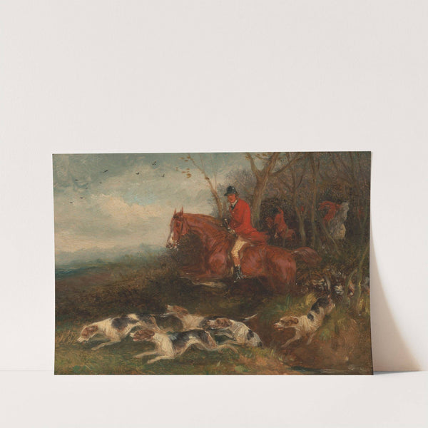 Foxhunting; Breaking Cover (1863) by William Shayer