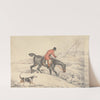 Foxhunting; Rider and a Couple of Hounds Entering a Covert by Samuel Alken