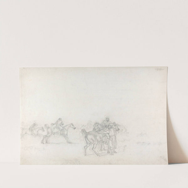 Foxhunting: The Start, With Rider in Foreground Mounting on Off-Side by Sawrey Gilpin