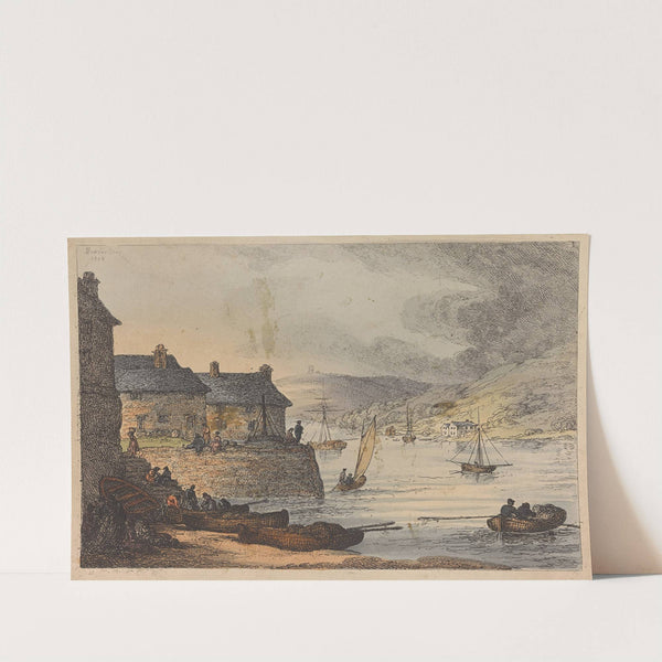 Foye Harbour – Cornwall (1807) by Thomas Rowlandson