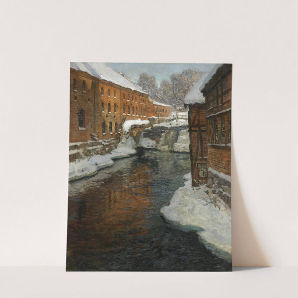 Fra Akerselven (The Akerselven River In The Snow) by Frits Thaulow