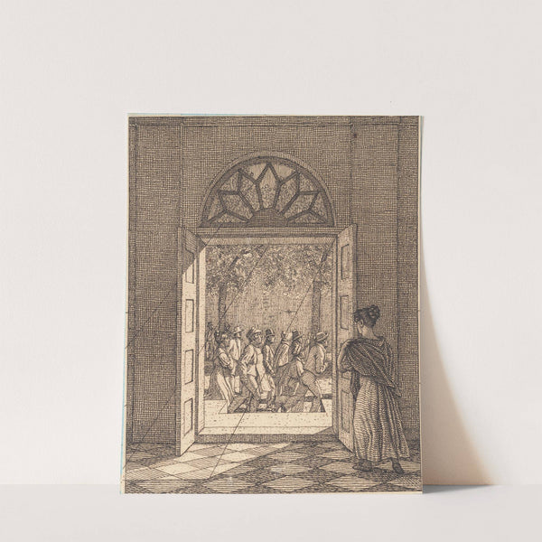 Fra en forstue Illustration til Linearperspectiven , Tavle VI by Christoffer Wilhelm Eckersberg