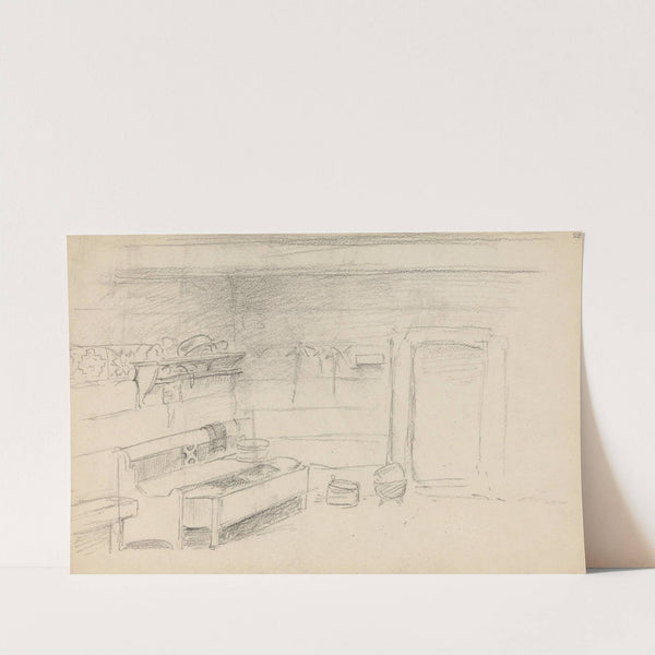 Fra en krotet røykstue, Vikøy (1867) by Adolph Tidemand