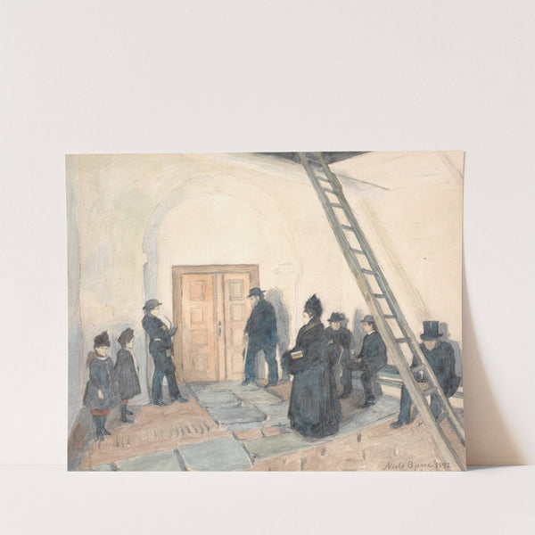 Fra en landsbykirkes våbenhus by Niels Bjerre