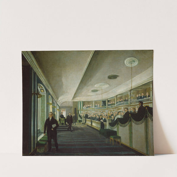 Fra et møte i den gamle Stortingssalen i Christiania Katedralskole by Matthias Stoltenberg