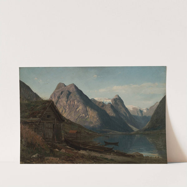 Fra Fjærlandsfjorden (Supphellebreen) by Amaldus Nielsen