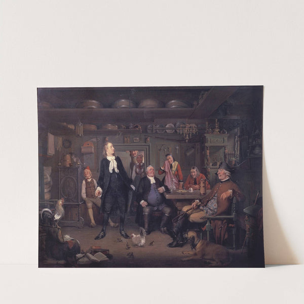 Fra Ludvig Holbergs 'Erasmus Montanus', III akt, 3. scene by Wilhelm Marstrand