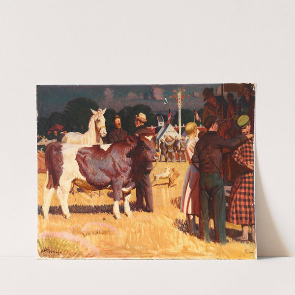 Fra Markedspladsen bag en lille Limfjordsby by Knud Sinding