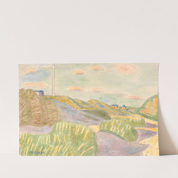 Fra Vejlby klint. Udsigt ind mod land by Niels Bjerre