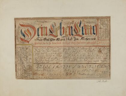 Fractur (Illuminated Writing)