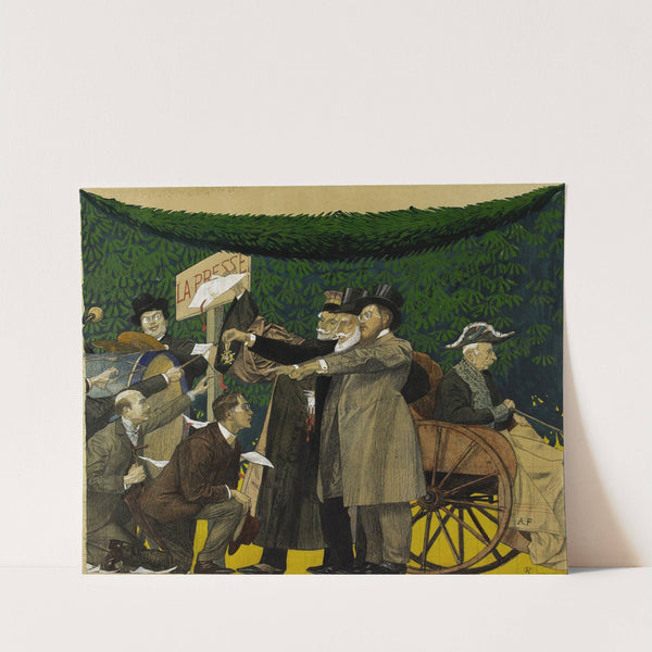 Fragment de la maquette pour la décoration du théâtre des auteurs gais, exposition universelle (1900) by Henri Bellery-Desfontaines