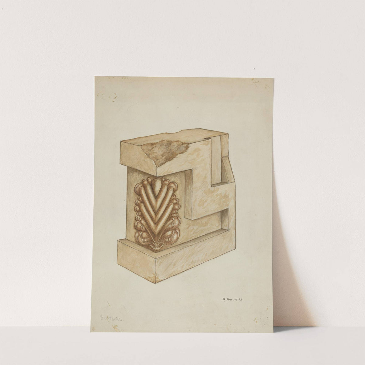 Fragment from Original Architrave of Mission Church Facade by W.J. Goodacre