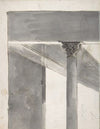 Fragment of a Larger Drawing Representing Part of a Column and a Cornice