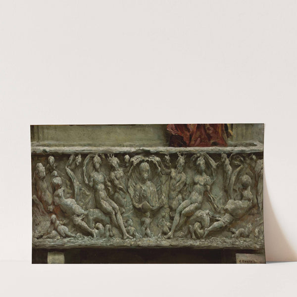 Fragment of sarcophagus from Palazzo Giustiniani in Rome by Aleksander Gierymski