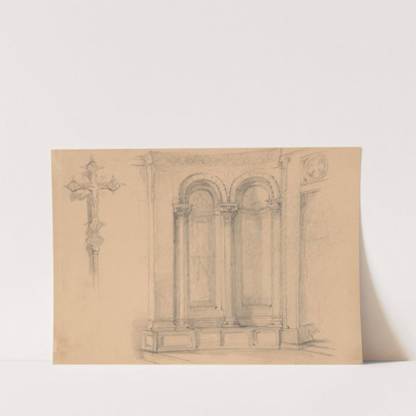 Fragment of the interior of St. Mark’s Church in Venice (1856) by Józef Simmler
