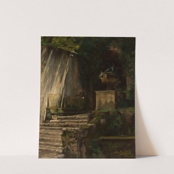 Fragment of the park in Tivoli by Marian Trzebiński