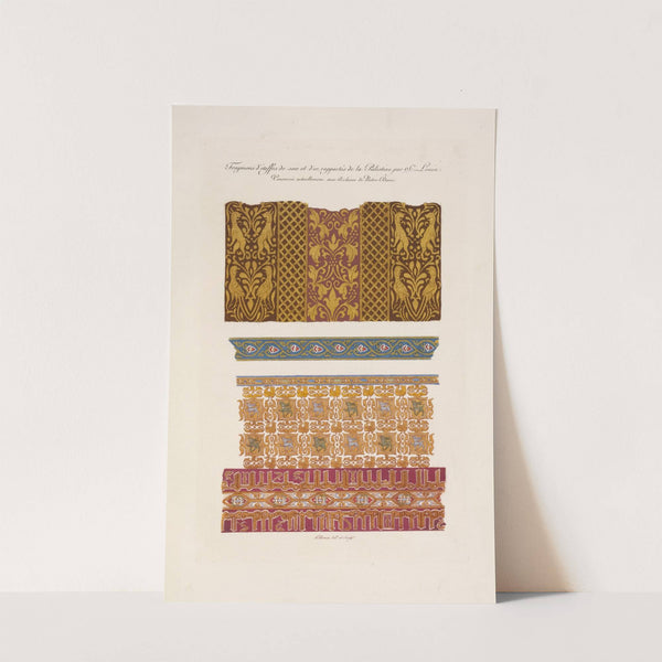 Fragments d'étoffes de soie et d'or, rapportés de la Palestine par St. Louis. by Nicolas Xavier Willemin