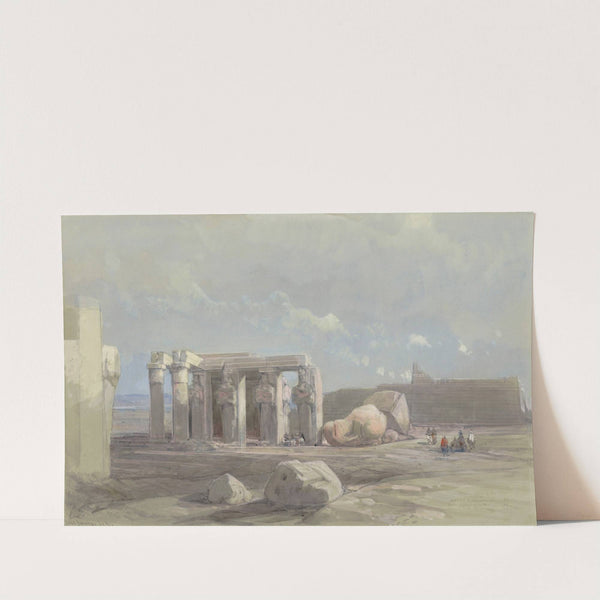 Fragments of a Colossal statue at the Memnonium, Thebes (1838) by David Roberts