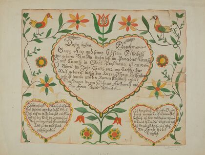 Fraktur – Birth and Baptismal Certificate