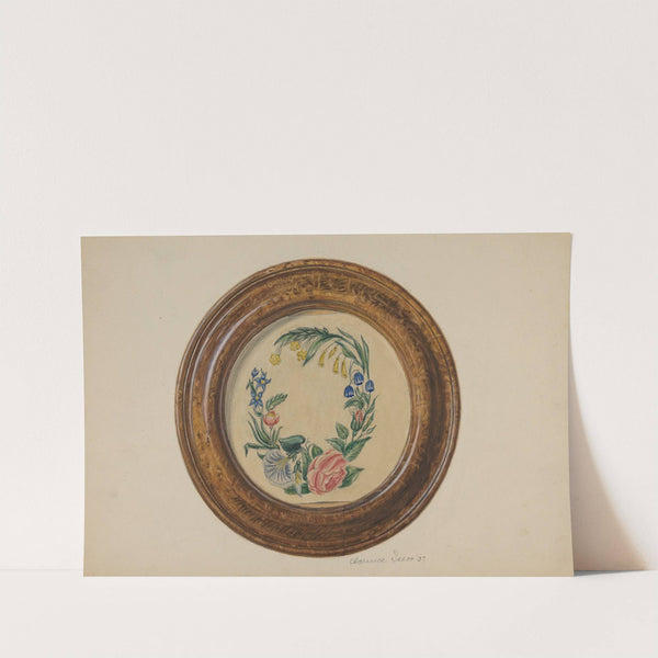 Framed Flower Painting by Clarence Secor