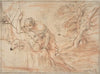 Framed Sketch for a Man, a Dog and a Tree