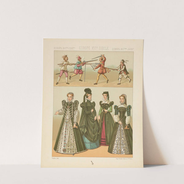 France – costumes feminins – artisans et soldats (1876-1888) by Auguste Racinet