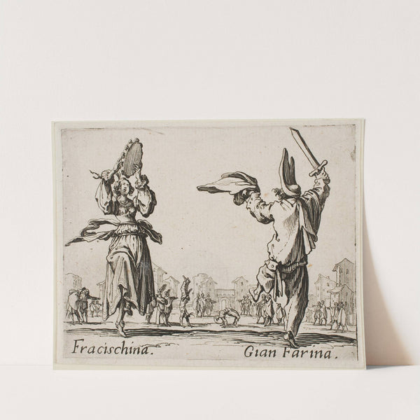 Francischina and Gian Farina (1631) by Jacques Callot