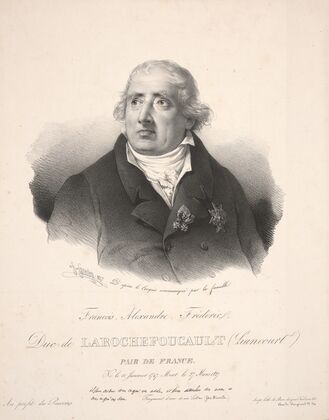 Francois, Alexandre, Frederic, Duc de Larochefoucault (Liancourt), Peer of France (1827)