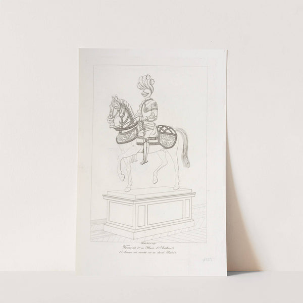 François Ier au musée d'artillerie l'armure est montée sur un cheval bardé. by Nicolas Xavier Willemin