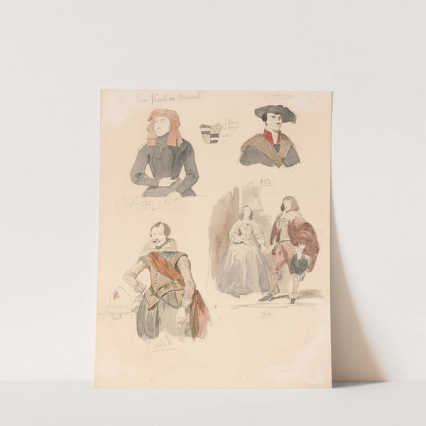 Frank van Borsele, Portrait of a Man and a Captain in the Service of the State, William II, Prince of Orange and Queen Henrietta Maria Stuart by Nicaise De Keyser