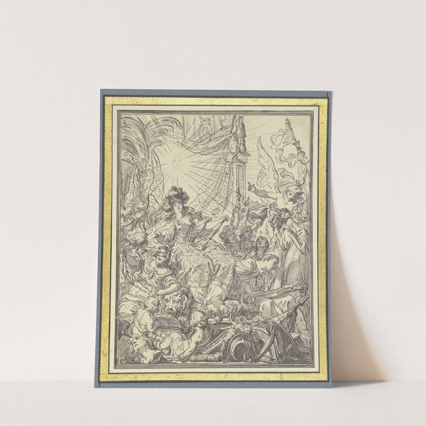 Frankreich auf dem Thron, umgeben von allegorischen Figuren by Charles Dominique Joseph Eisen