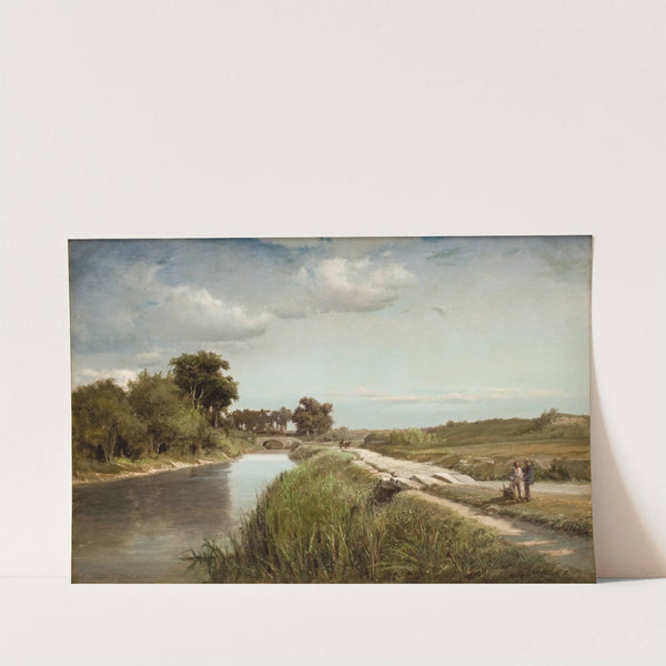 Fransk flodlandskab med en bro (1866) by Anton Melbye