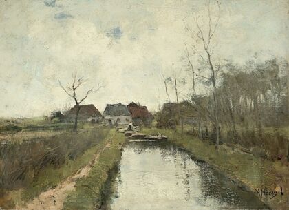 Huisje aan een sloot (1870 - 1888)
