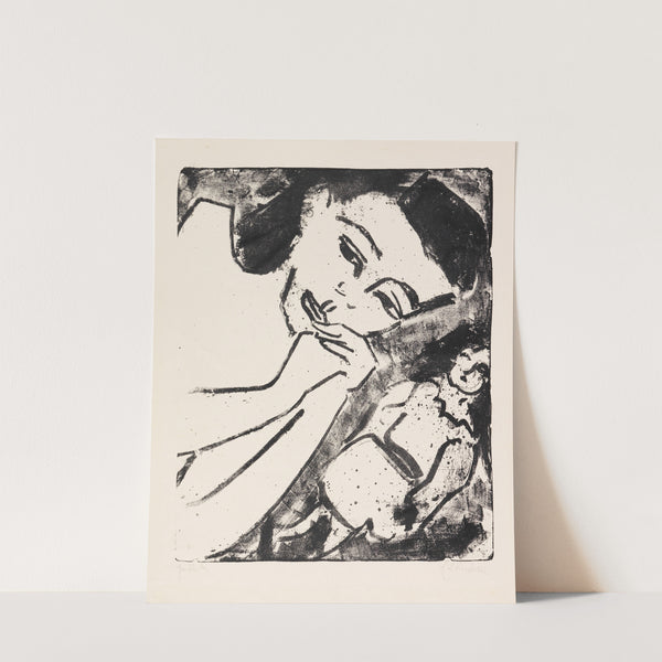 Fränzikopf mit Puppe (1910) by Ernst Ludwig Kirchner