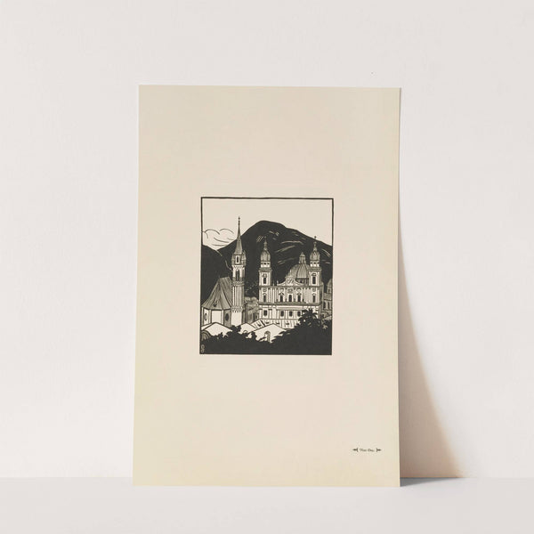 Franziskanerkirche and Dom from the Monchsberg (1920) by Lucie Sayler